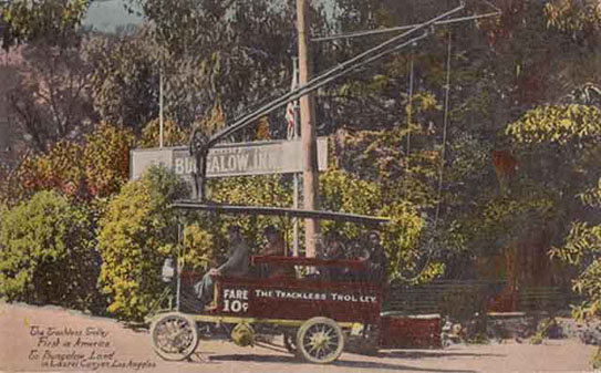 A Trackless Trolley On The Way To Bungalow Land